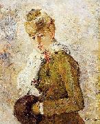 Berthe Morisot Winter aka Woman with a Muff, France oil painting artist